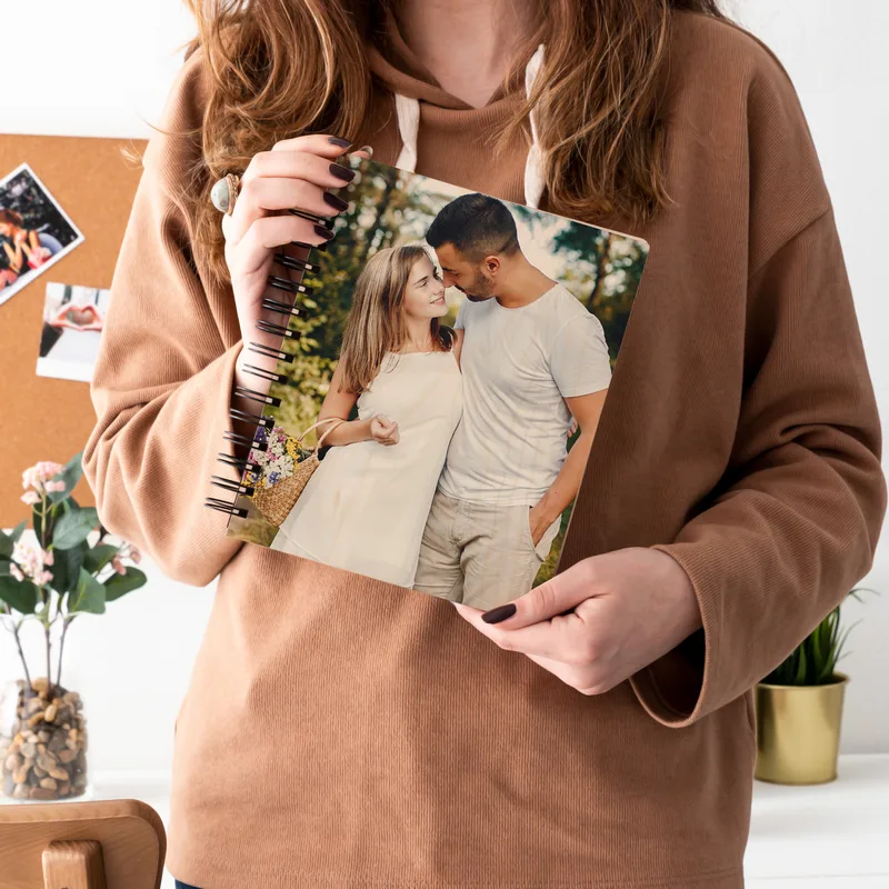 Photo Printed Wooden Hard Cover Photo Album