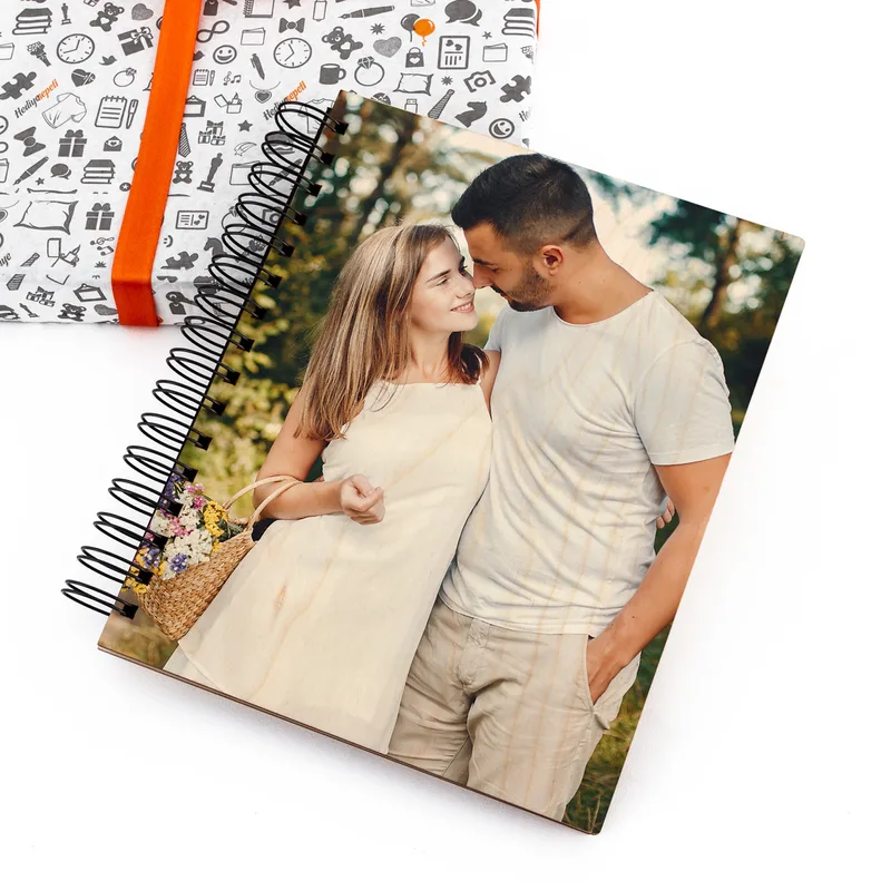 Photo Printed Wooden Hard Cover Photo Album