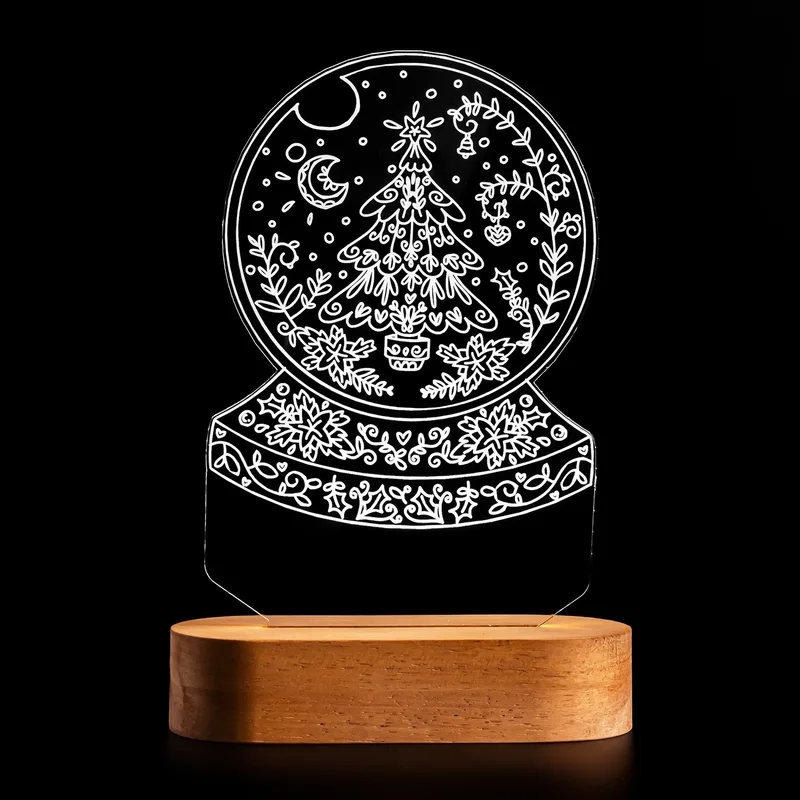 Pine Tree Design 3D Led Lamp