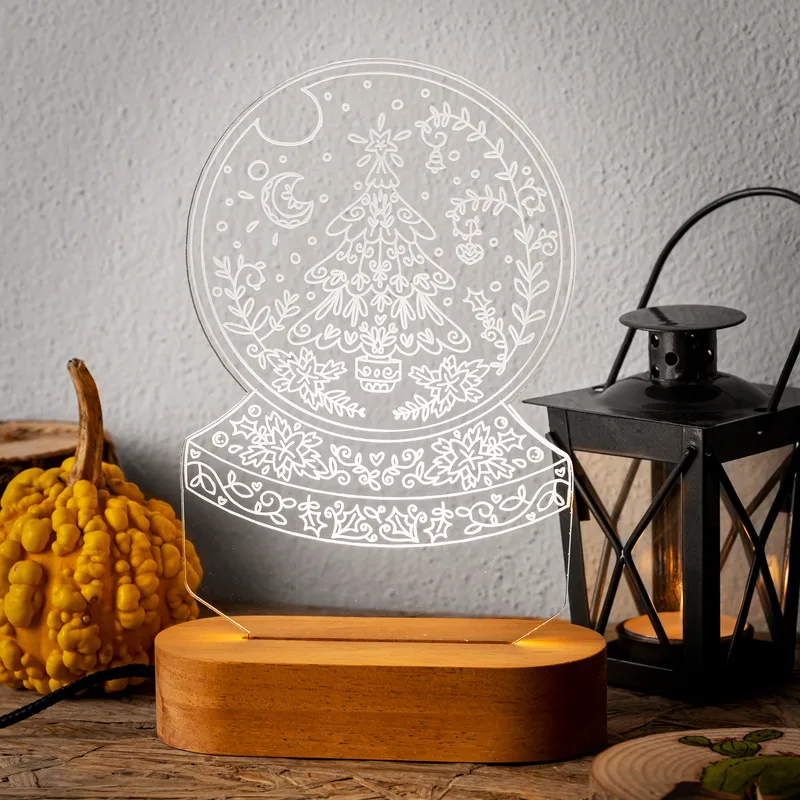 Pine Tree Design 3D Led Lamp