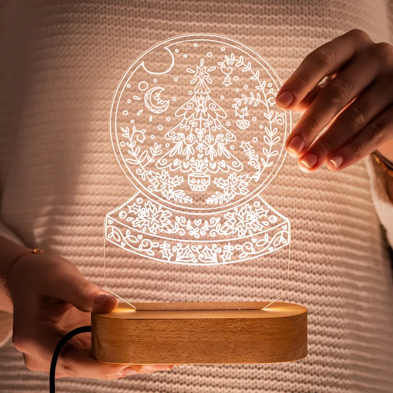 Pine Tree Design 3D Led Lamp