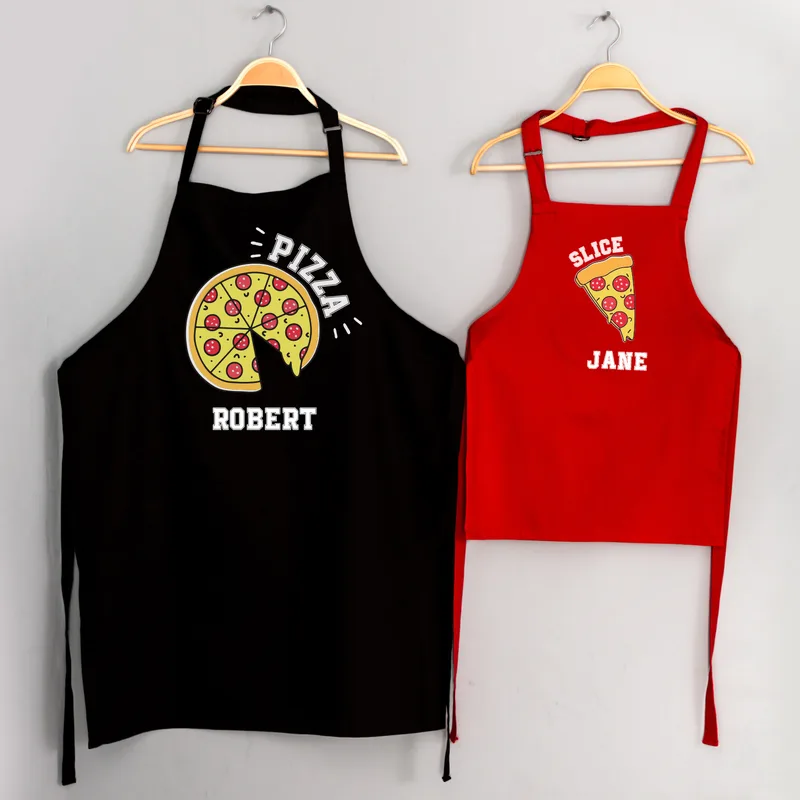 Pizza Slice Design Father's Day Gifts Daddy and Me 2 Pcs Kitchen Apron Matching Set