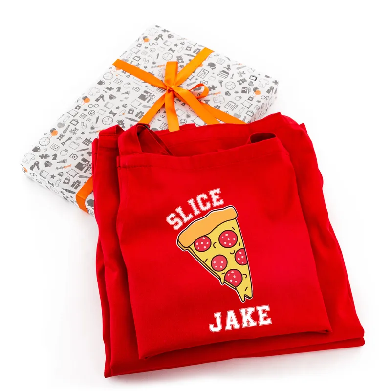 Pizza Slice Design Father's Day Gifts Daddy and Me 2 Pcs Kitchen Apron Matching Set