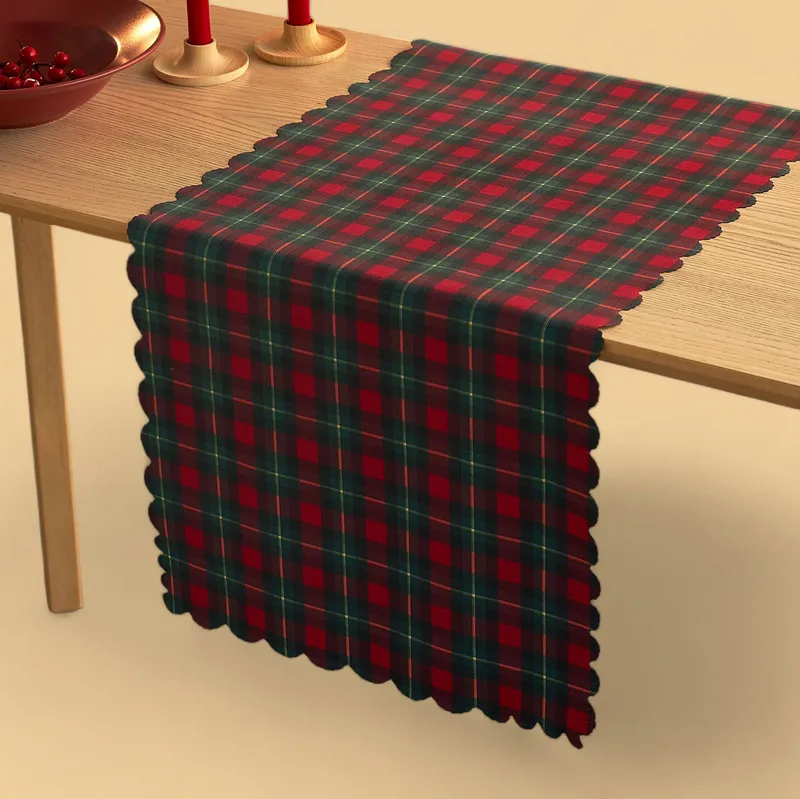 Plaid Decorative Table Runner for Festive Home Decor