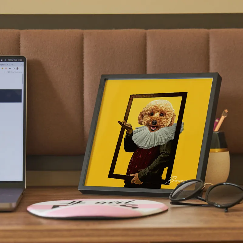 Pop Art Design Personalised Photo Printed Pet Portrait with Sticky Frames