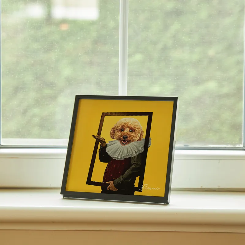 Pop Art Design Personalised Photo Printed Pet Portrait with Sticky Frames