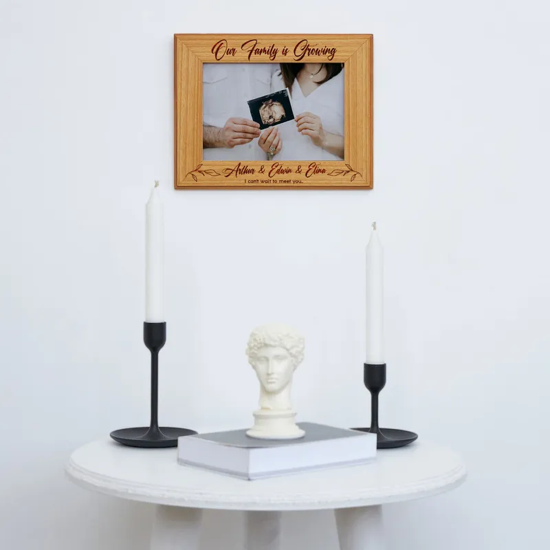 Personalised Family Name Wooden Frame - First Mother's Day Gift