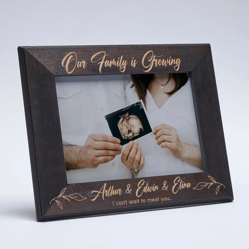 Personalised Family Name Wooden Frame - First Mother's Day Gift