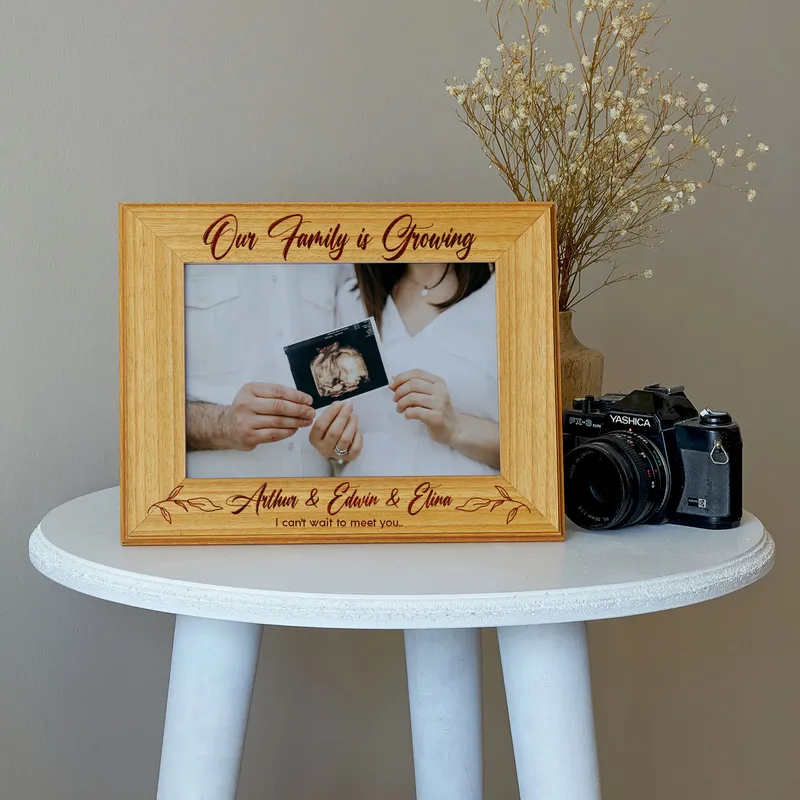 Personalised Family Name Wooden Frame - First Mother's Day Gift