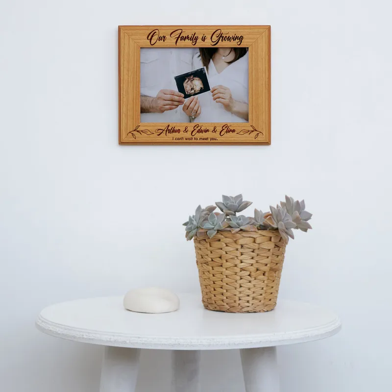 Personalised Family Name Wooden Frame - First Mother's Day Gift