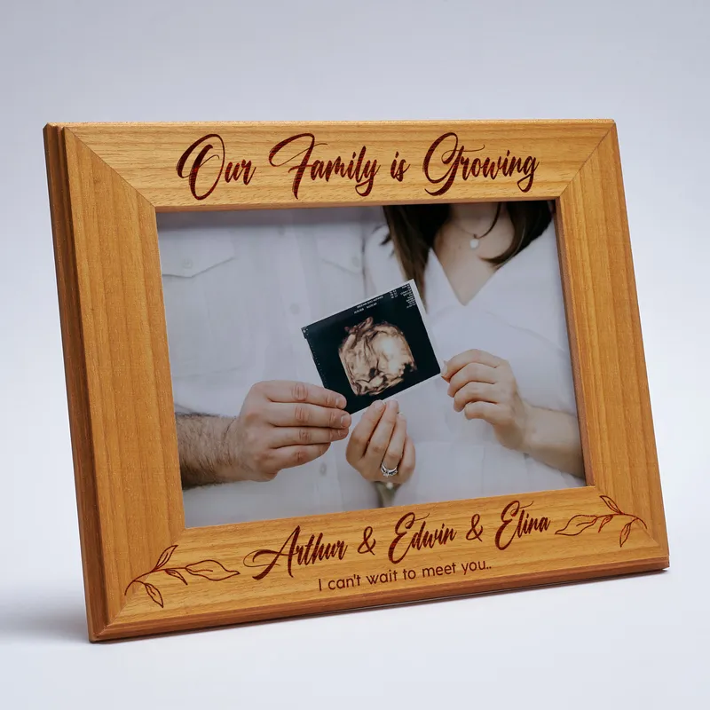 Personalised Family Name Wooden Frame - First Mother's Day Gift