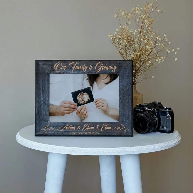 Personalised Family Name Wooden Frame - First Mother's Day Gift