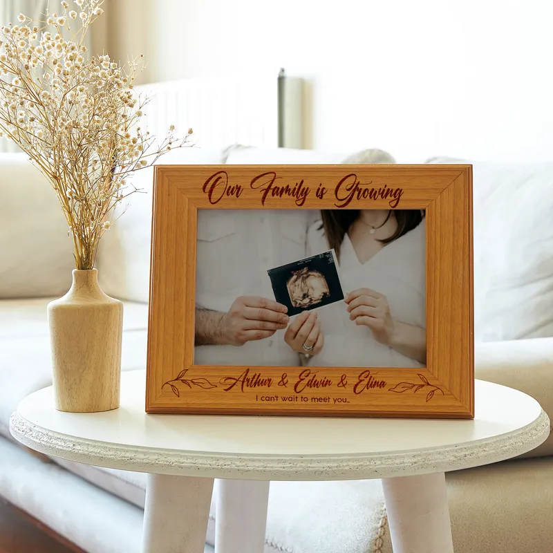 Personalised Family Name Wooden Frame - First Mother's Day Gift