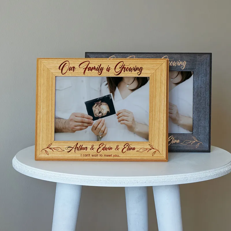 Personalised Family Name Wooden Frame - First Mother's Day Gift