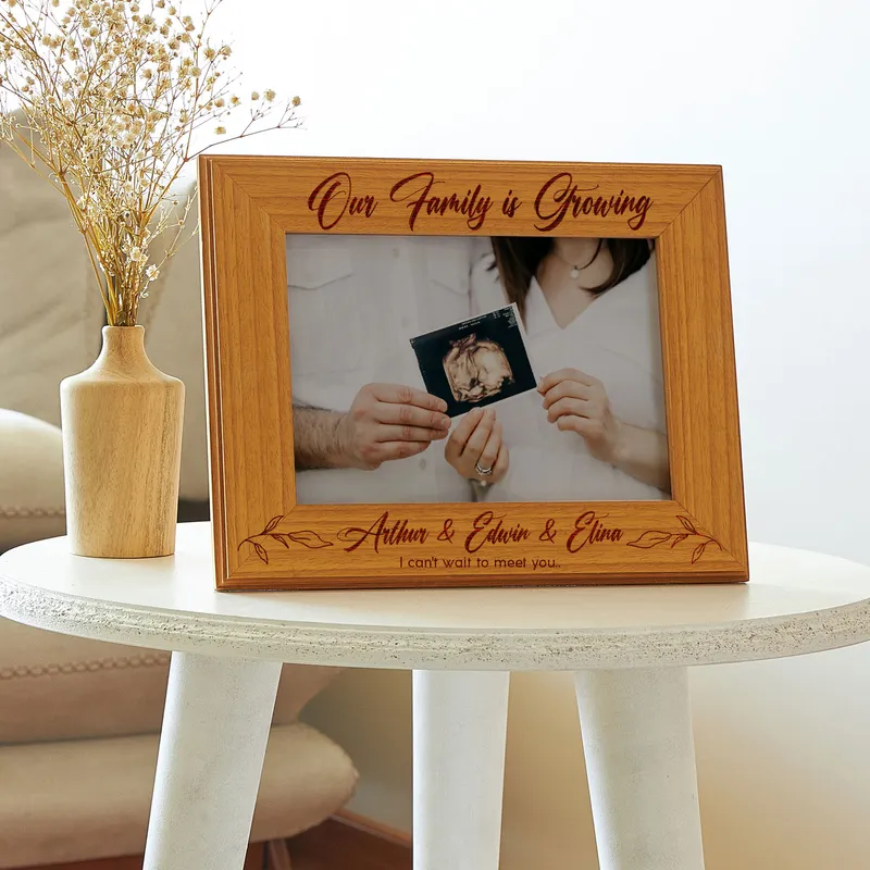 Personalised Family Name Wooden Frame - First Mother's Day Gift
