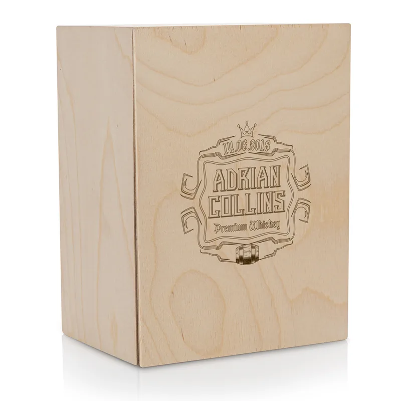 Premium Gifts for Dad Personalized Whiskey Glass Set with Wooden Box