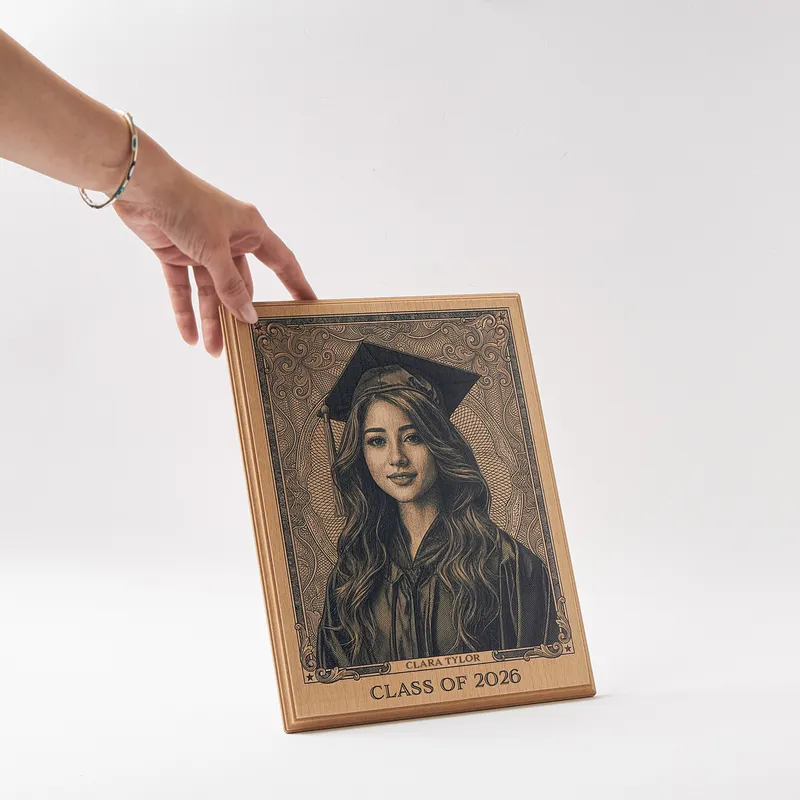 Printed Wood Photo Portrait Best Graduation Gift