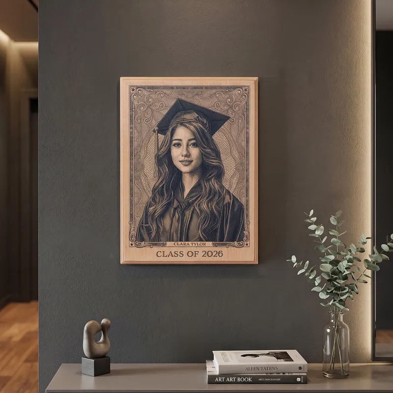 Printed Wood Photo Portrait Best Graduation Gift