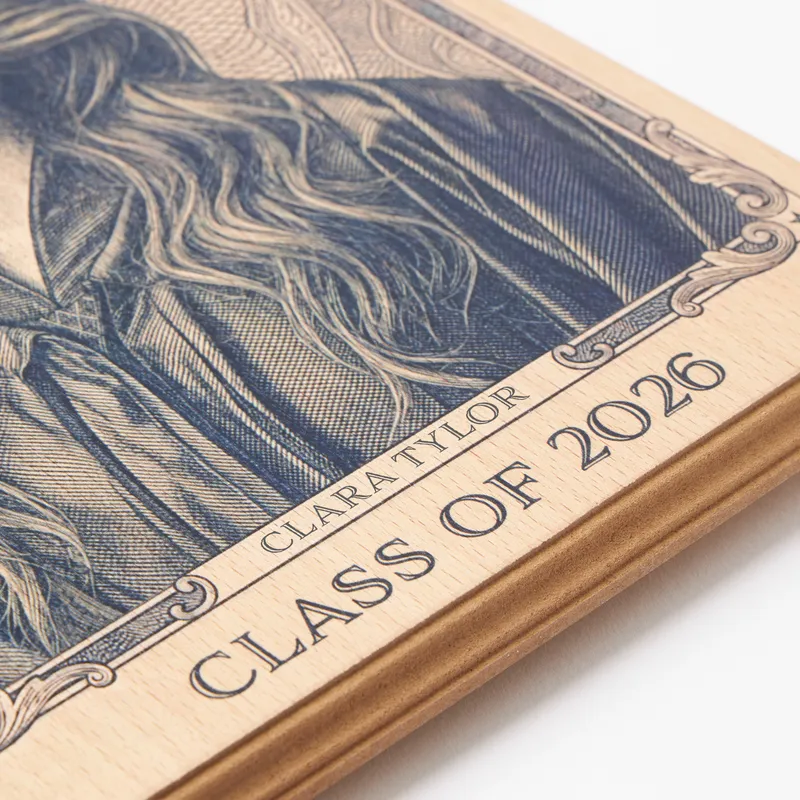 Printed Wood Photo Portrait Best Graduation Gift