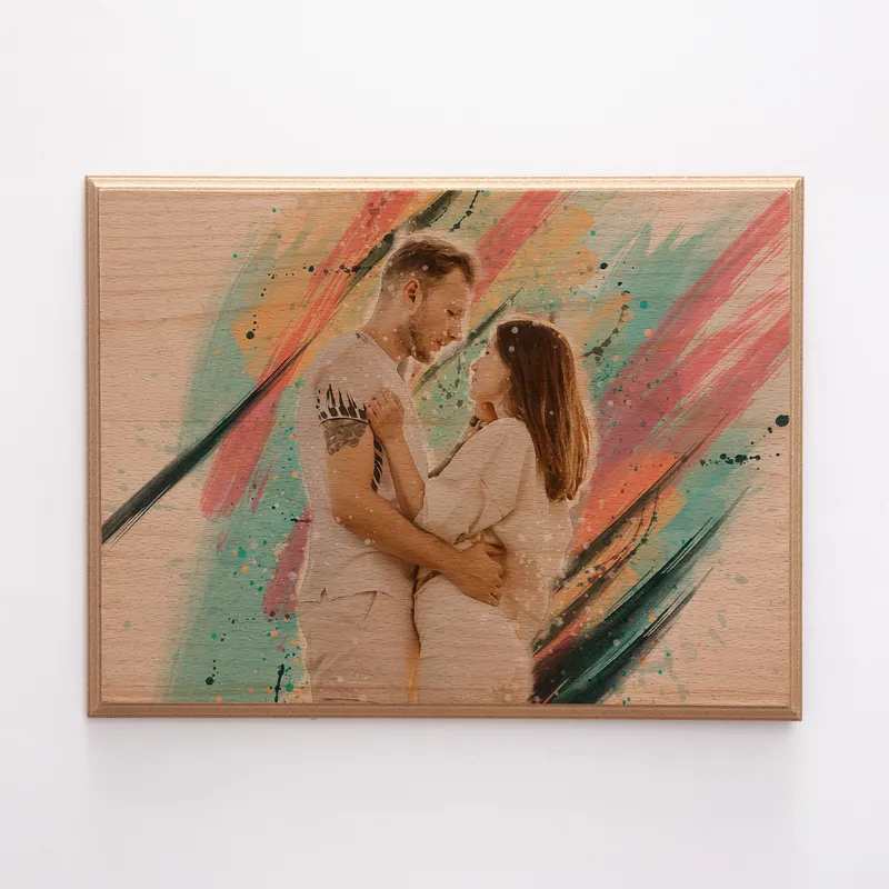 Printed Wooden Photo Frame for Couples