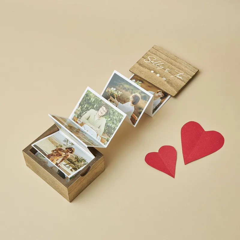 Pull Out Photo Memory Box as Anniversary Gift for Her
