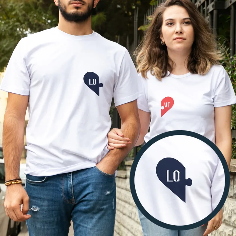 Love Puzzle Matching T-Shirts for Couples