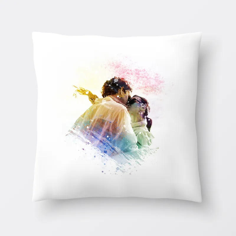 Rainbow Effect Photo Printed Cushion Pillow