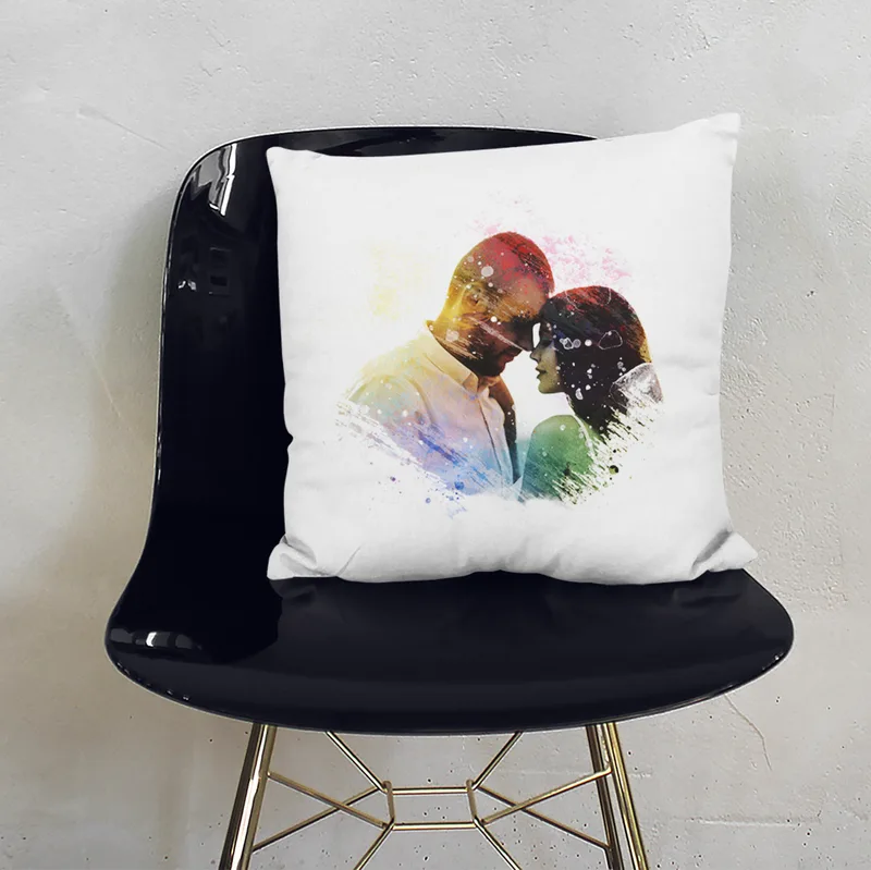 Personalised Rainbow Photo Cushion for Her