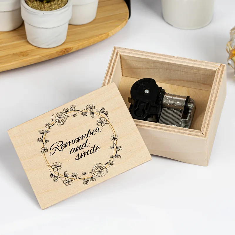 Remember And Smile Beautiful Memories Wooden Music Box