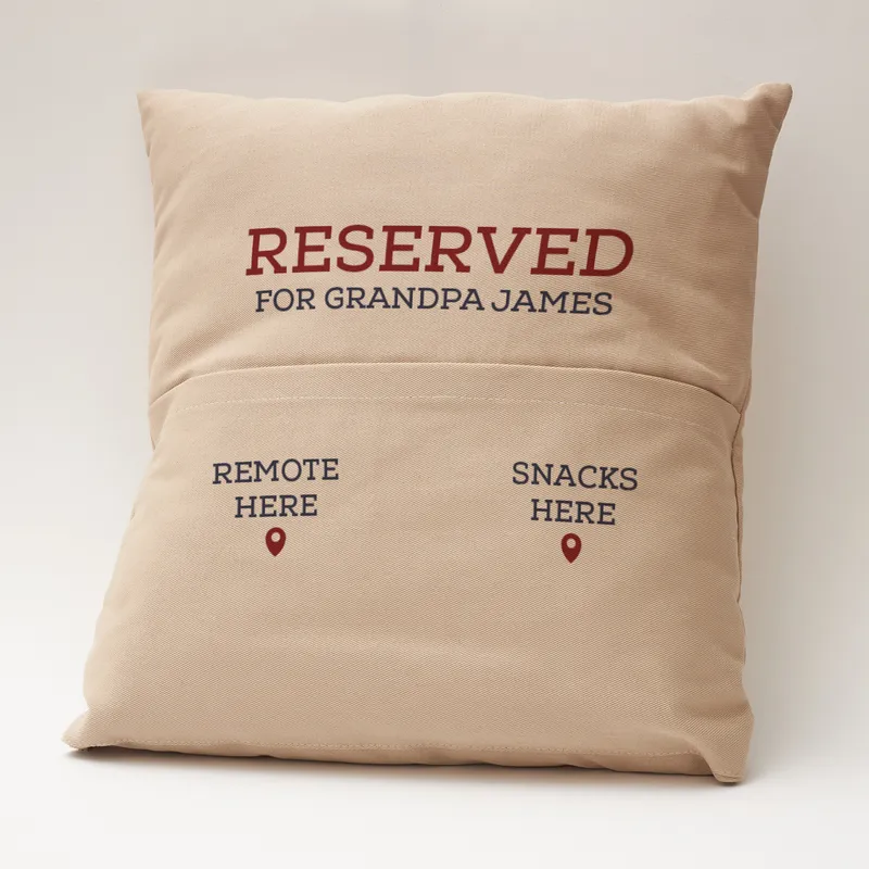 Reserved Designed Decorative Throw Pillow as Gift for Father
