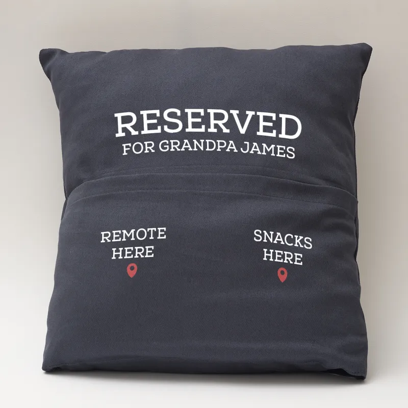 Reserved Designed Decorative Throw Pillow as Gift for Father