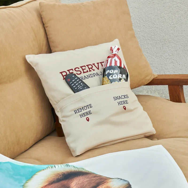 Reserved Designed Decorative Throw Pillow as Gift for Father