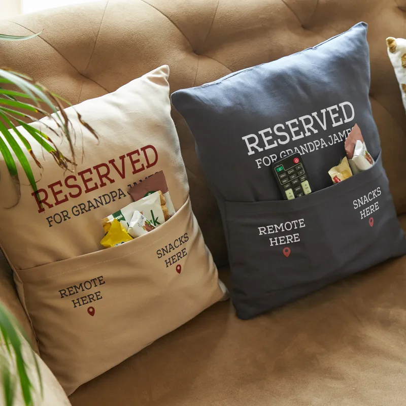 Reserved Designed Decorative Throw Pillow as Gift for Father