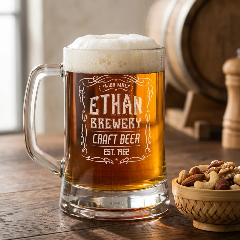 Retro Design Personalized Beer Mug