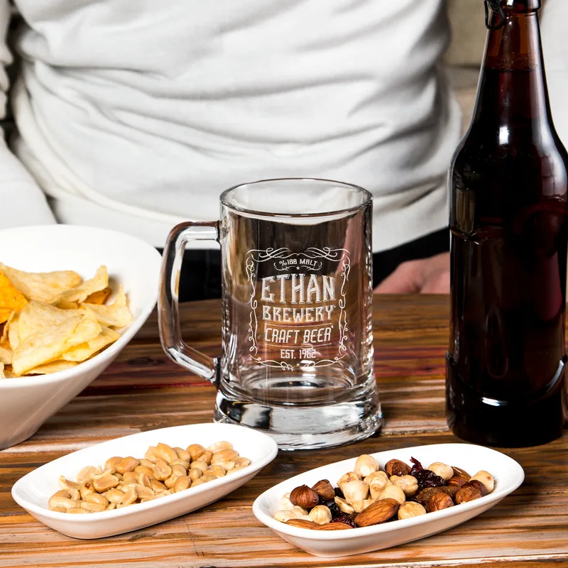 Retro Design Personalized Beer Mug