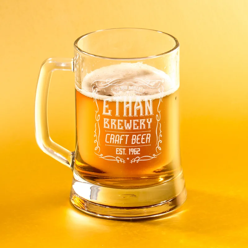 Retro Design Personalized Beer Mug