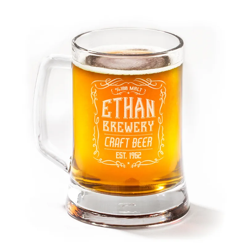 Retro Design Personalized Beer Mug
