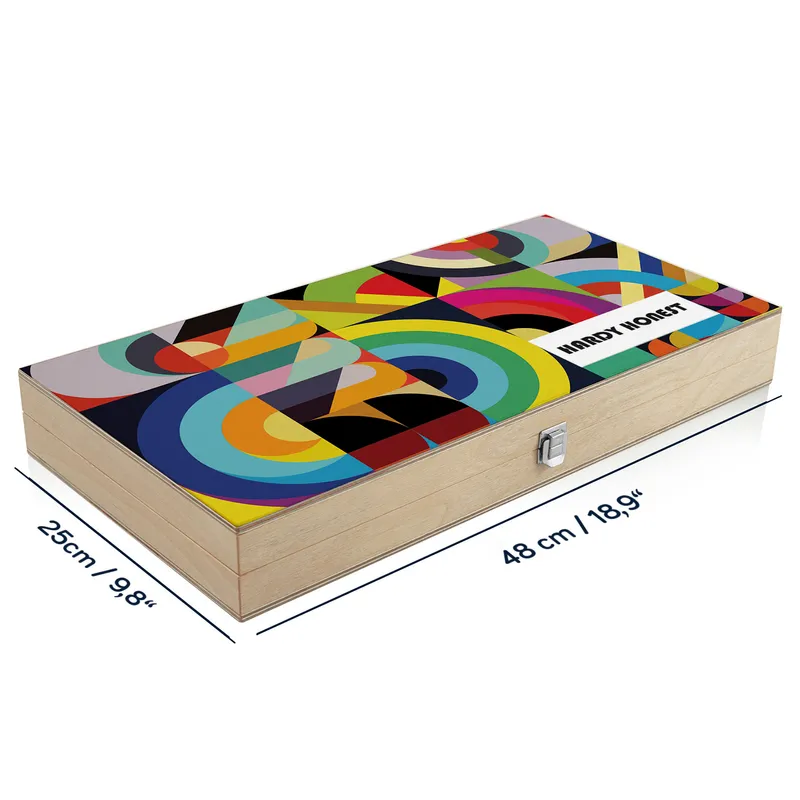 Personalised Retro Modern Backgammon Set for Adults and Teens
