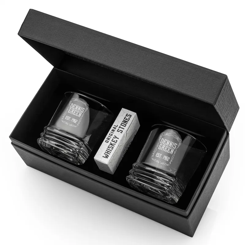 Retro Design Texas 2 Piece Whiskey Glasses Set