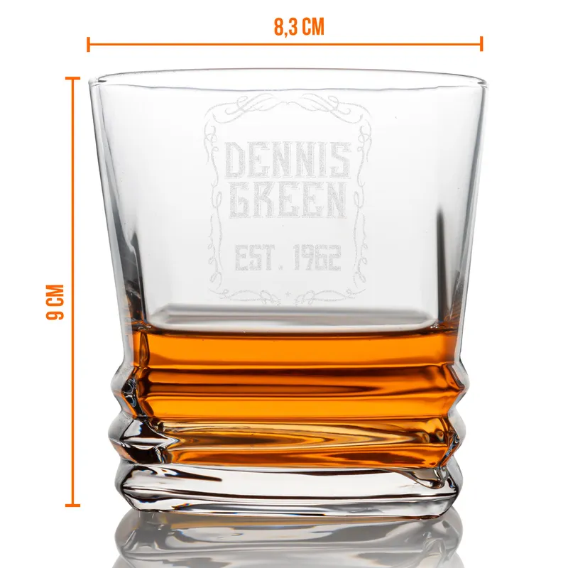 Retro Design Texas 2 Piece Whiskey Glasses Set