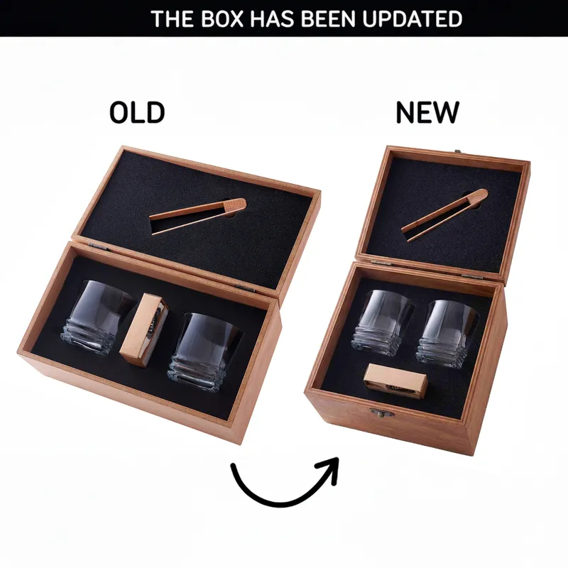 Personalised Texas Whiskey Glass Gift Set in Wooden Box