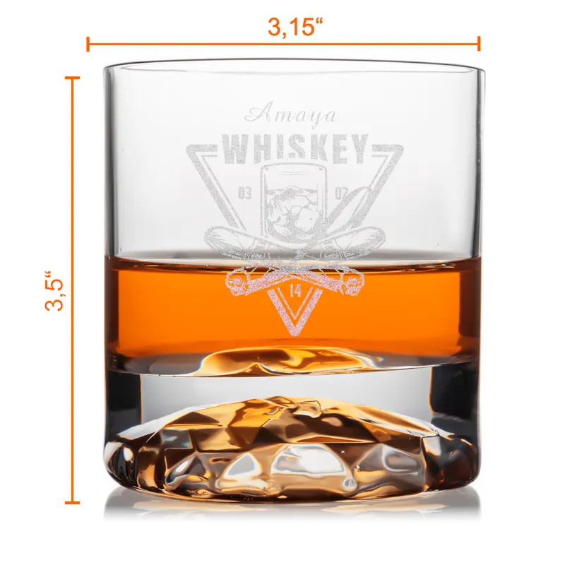 Retro Designed Personalized 2-Piece Chicago Whiskey Glass Set