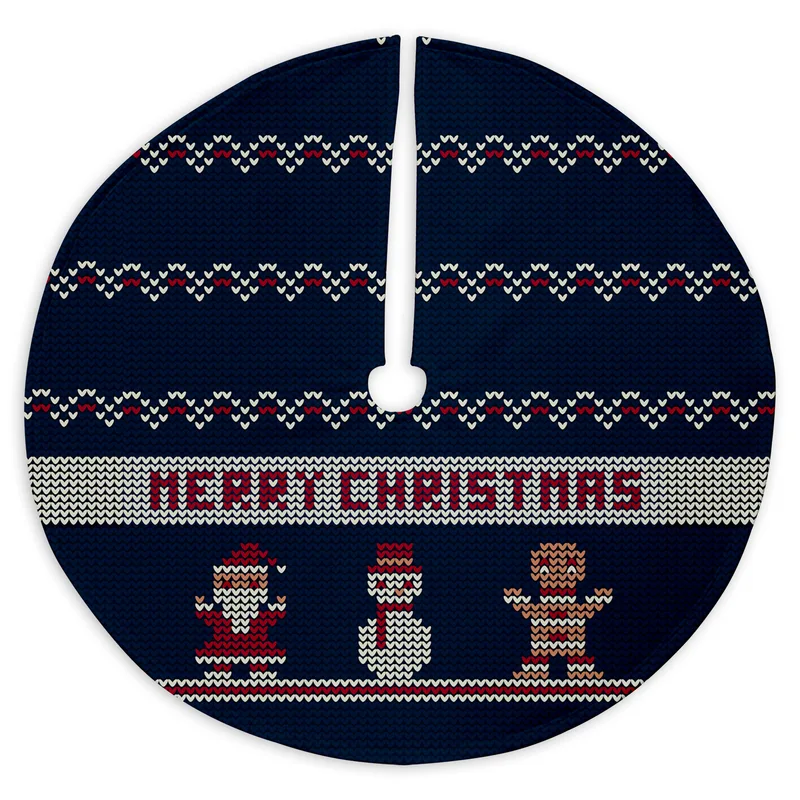 Retro Knitted Design Christmas Tree Skirt