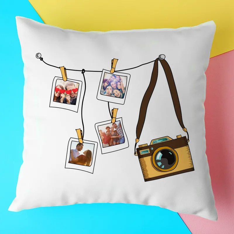 Personalised Retro Photo Cushion – Unique Gift Idea