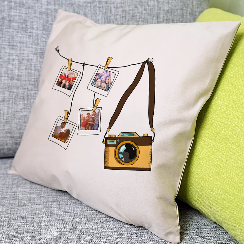 Personalised Retro Photo Cushion – Unique Gift Idea