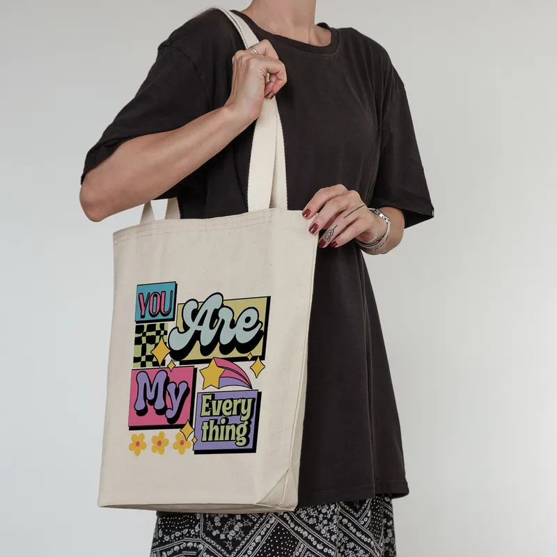 Retro Shoulder Strap Canvas Tote Bag