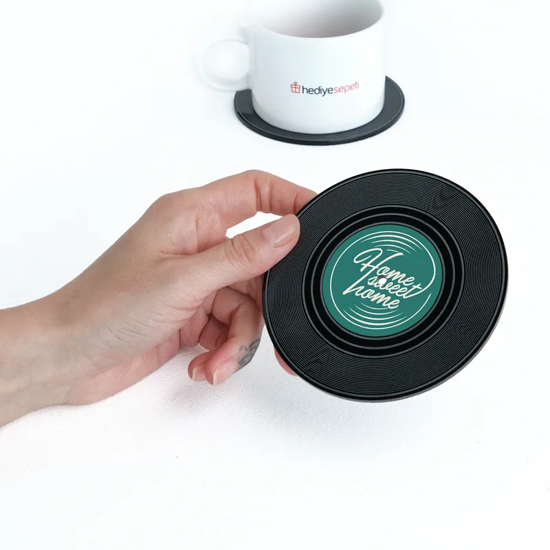 Retro Vinyl Coaster Set for Music Lovers