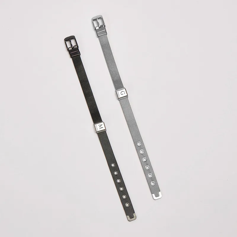 Roman Numeral and Initials Personalized Bracelet Set for Couples