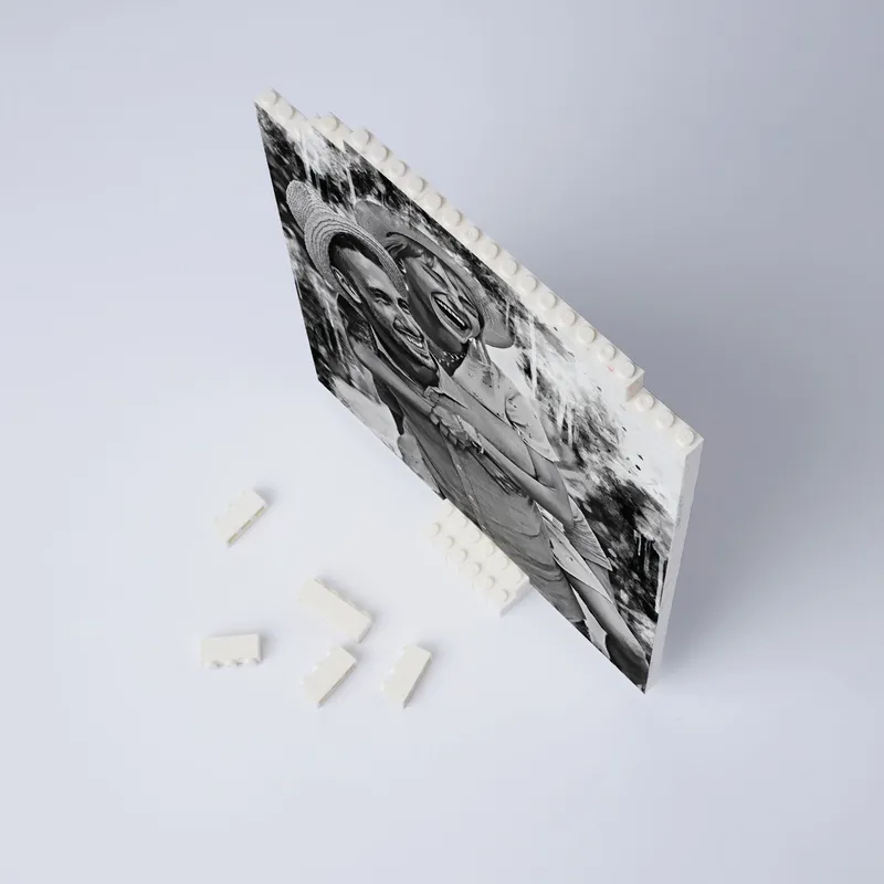 Romantic Charcoal Drawing 144 Piece Brick Puzzle Gift