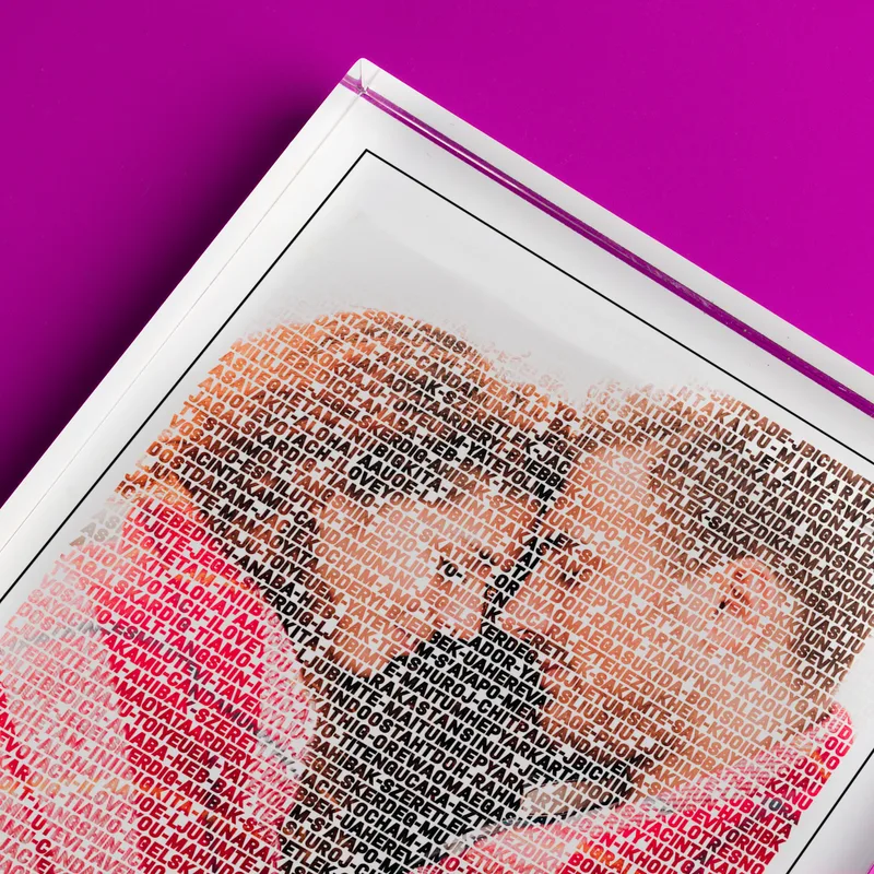 100 Languages I Love You Personalised Acrylic Frame
